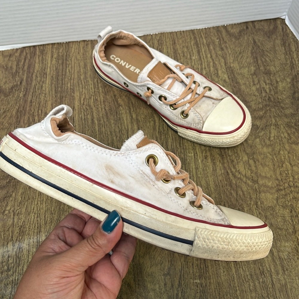 Converse All Star Discolored White Sneakers Shoreline Size 7